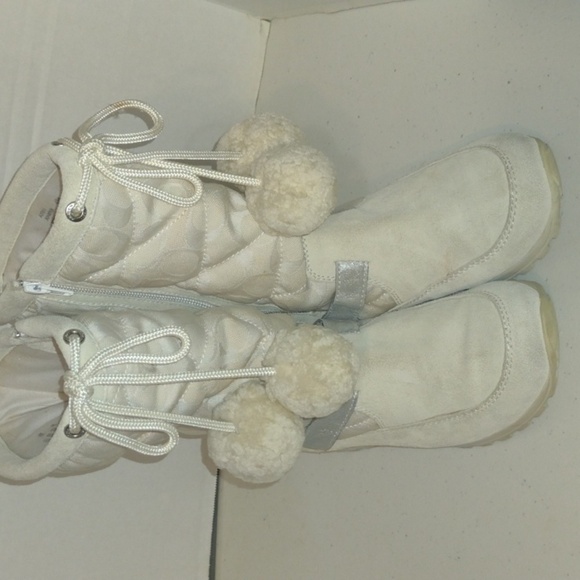 Coach Suede Juniper Boots winter quilted boots size6.5 - Picture 1 of 12